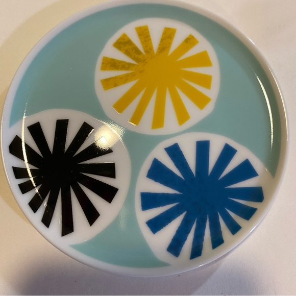 Lorena Siminovich set of 4 ceramic coasters floral pattern approx 3 1/2” NIP - Picture 9 of 11